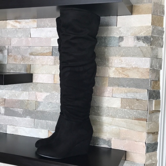 Chinese Laundry Over the Knee Wedge Boot - Picture 2 of 13